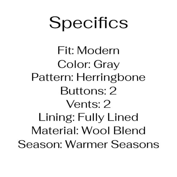 Mark & Spencer 40L Gray HB 2-Button Sport Coat Blazer Jacket P168 - Picture 4 of 11